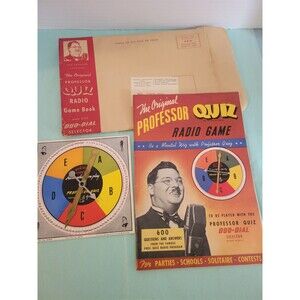 1939 Professor Quiz Radio Game Procter & Gamble Mail Premium w/ Duo-Dial Spinner
